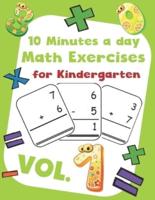 10 Minutes a Day Math Excercise for Kindergarten Vol.1