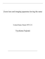 Zoom Lens and Imaging Apparatus Having the Same