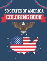 50 States Of America Coloring Book