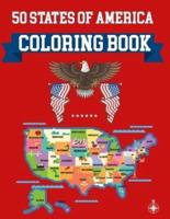 50 States Of America Coloring Book