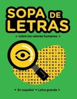 Sopa De Letras Sobre Los Valores Humanos