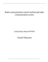 Radio Communication Control Method and Radio Communication System