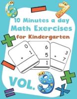 10 Minutes a Day Math Excercise for Kindergarten Vol.9
