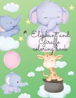 Elephant and Giraffe Coloring Book