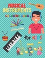 Musical Instruments Coloring Book Kids