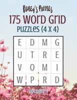 175 Word Grid Puzzles: How many words can you make in this 4x4 grid? A fun brain-game for one or a group!