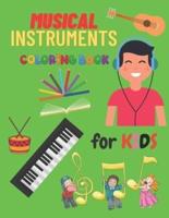Musical Instrumental Coloring Book For Kids