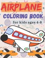 Airplane Coloring Book for Kids Ages 4-8