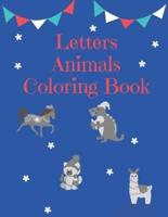 Letters Animals Coloring Book