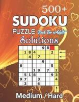 500+ Sudoku Puzzles Book For  Adults Medium / Hard solution: Medium-Hard Level Sudoku for Beginner to Expert, Sudoku Puzzle Book for Adults with solutions.