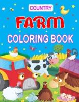 Country Farm Coloring Book: Adult Relaxation Farm Animals Coloring Pages Book for Adults - 8.5x11 Inch 50 Printable Animals Coloring Pages Book for for Grandparent, Daddy & Mommy