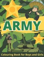 Army Colouring Book for Boys and Girls