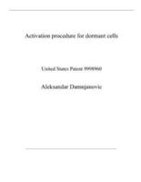 Activation Procedure for Dormant Cells