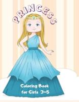 Princess Coloring Book for Girls 3-5
