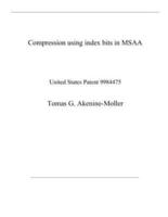 Compression Using Index Bits in MSAA