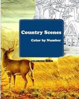 Country Scenes Color by Number Coloring Book
