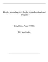 Display Control Device, Display Control Method, and Program