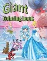 giant coloring book: This 8 in 1 giant coloring book contains  gacha life, chibi girls, Scooby-doo, ladybird superhero, sloth, And much much more