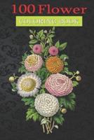 100 Flower Coloring Book