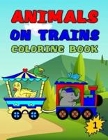Animals on Trains Coloring Book, 1