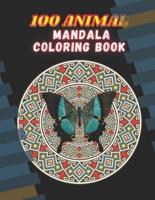 100 Animal Mandala Coloring Book