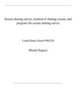 Screen Sharing Server, Method of Sharing Screen, and Program for Screen Sharing Server