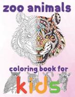 Zoo Animals Coloring Book for Kids