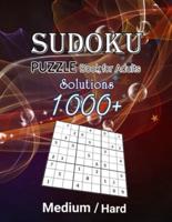 1000+ Sudoku Puzzles Book For Adults Medium Hard Solution: Big Challenging Sudoku Game Book, Medium-Hard Sudoku Puzzle Book for Adults with solutions, Extra space between Sudoku - (With Solutions in Back) only 4 per page