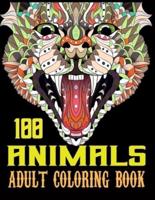 100 Animals Adult Coloring Book