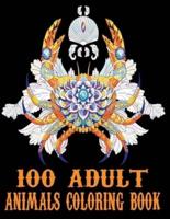 100 Adult Animals Coloring Book