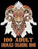 100 Adult Animals Coloring Book