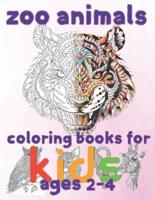 Zoo Animal Coloring Books for Kids Ages 2-4