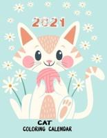 2021 Cat Coloring Calendar