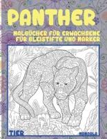 Malbücher Für Erwachsene Für Bleistifte Und Marker - Mandala - Tier - Panther