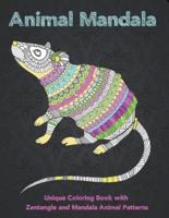 Animal Mandala - Unique Coloring Book With Zentangle and Mandala Animal Patterns