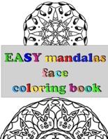 EASY Mandalas Face Coloring Book