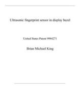 Ultrasonic Fingerprint Sensor in Display Bezel