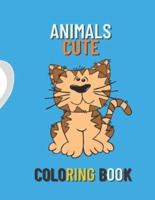 Animals Cute Coloring Book