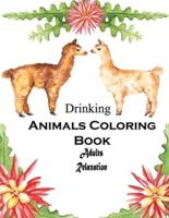 Drinking Animals Coloring Book Adults Relaxation