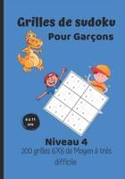 Grilles De Sudoku Pour Garçons - Niveau 4 -
