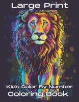 Large Print Kids Color By Number Coloring Book