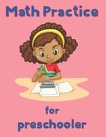 Math Practice  for preschooler: 8.5''x11''/math coloring book for kids