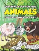 Animals - Coloring Book for Kids - Libro De Colorear Para Niños