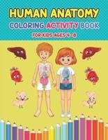 Human Anatomy Coloring Activity Book For Kids Ages 4-8