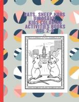 Rats. Sheep .Hors Dinosaur. Kids Coloring Activities Books Age 2-6