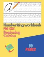 Handwriting Workbook For Kids Beginning Cursive