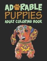 Adorable Puppies Adults Coloring Book