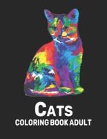 Coloring Book Adult Cats: Cats Coloring Book Stress Relieving 50 one Sided Cat Designs Coloring Book Cats 100 Page Designs for Stress Relief and Relaxation Cats Coloring Book for Adults Amazing Adult Coloring Book Gift for Cat Lovers