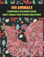 Zendoodle Coloring Book Baby Animals and Other Creatures - 100 Animals