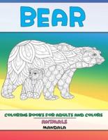 Mandala Coloring Books for Adults and Colors - Animals - Bear